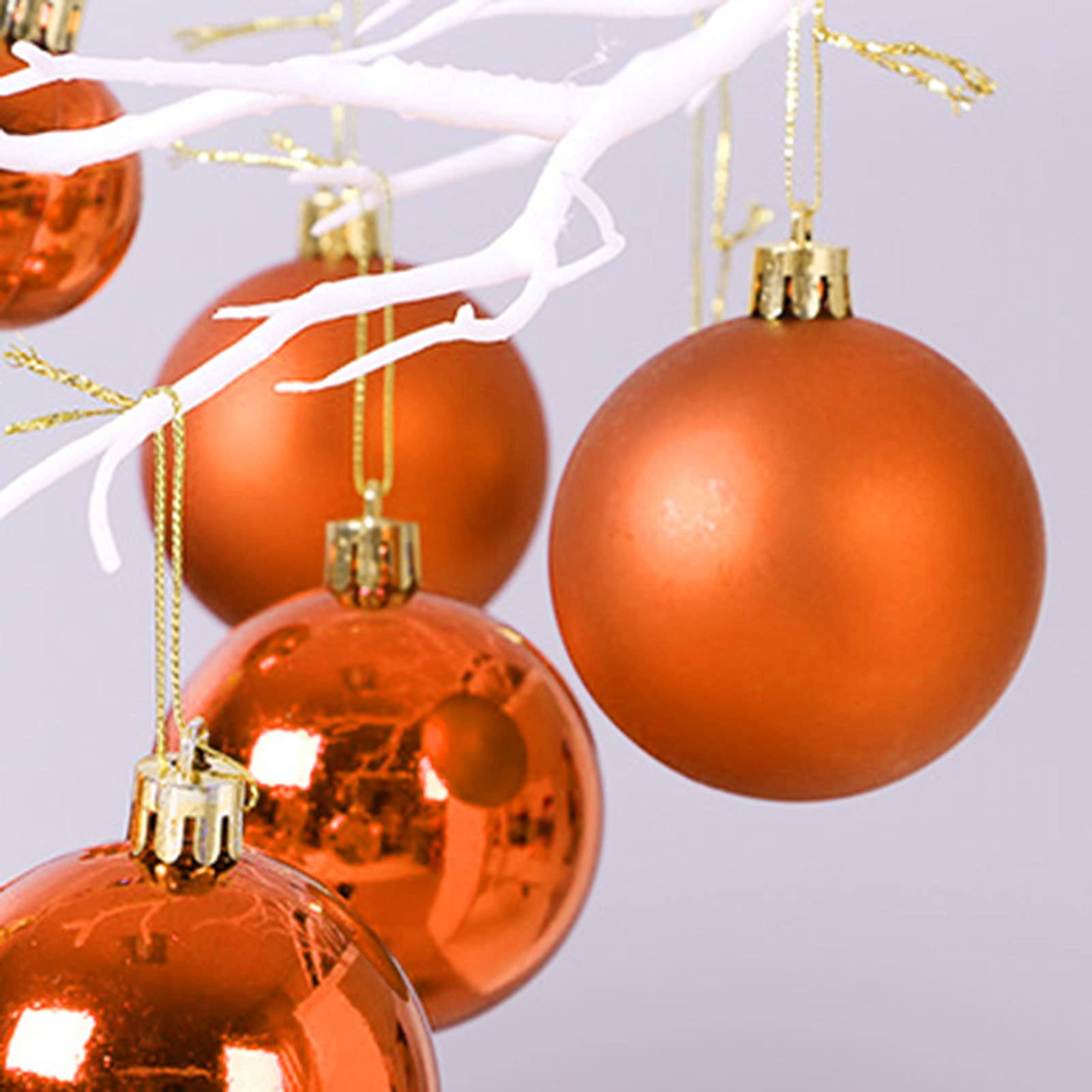 Boules De Noël Incassables Qikaide - Lot De 12, 6 Cm, Finitions Mates, Brillantes Et Pailletées - 10