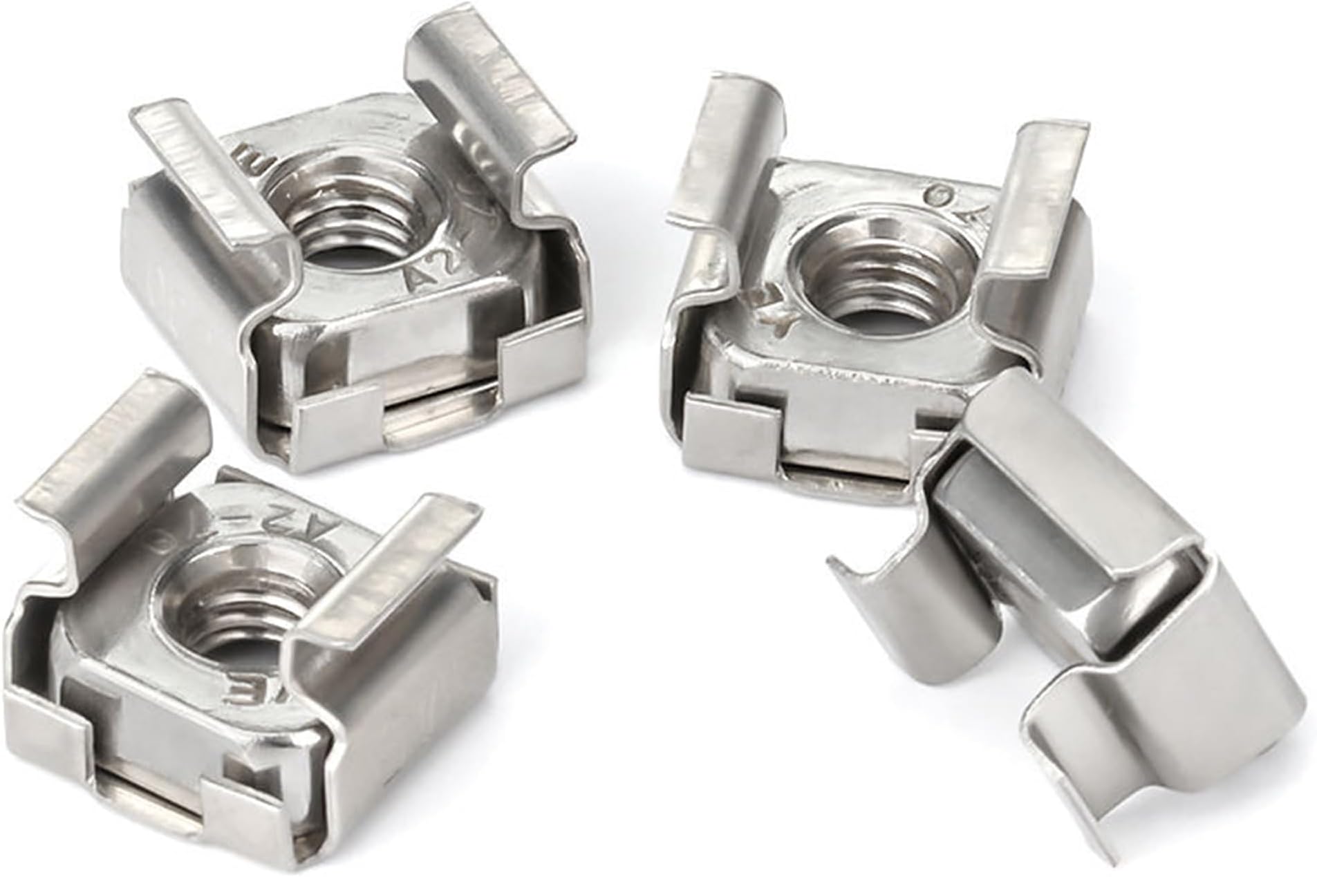 Rely®⇒VP INDUSTRIES (Pcs-25) M5 Cage Nut Mild Steel White Zinc Plated | MS Floating Nuts for Racks, Computer Cases & Industrial Applications