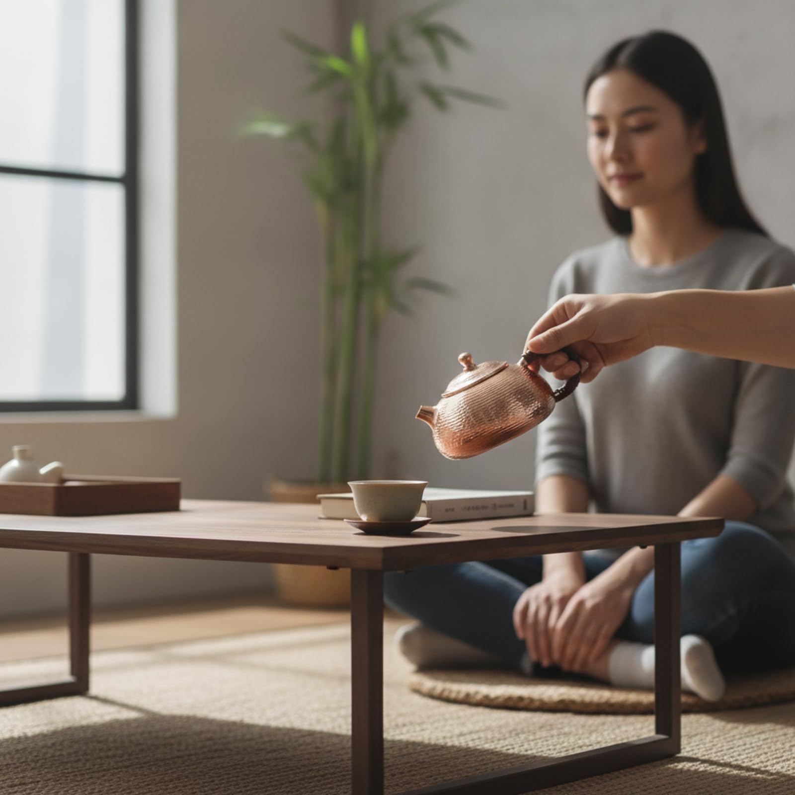 predolo Tetera Cobre Artesanal Tetera con Taza Tradicional Vajilla para Aficionados Al Té