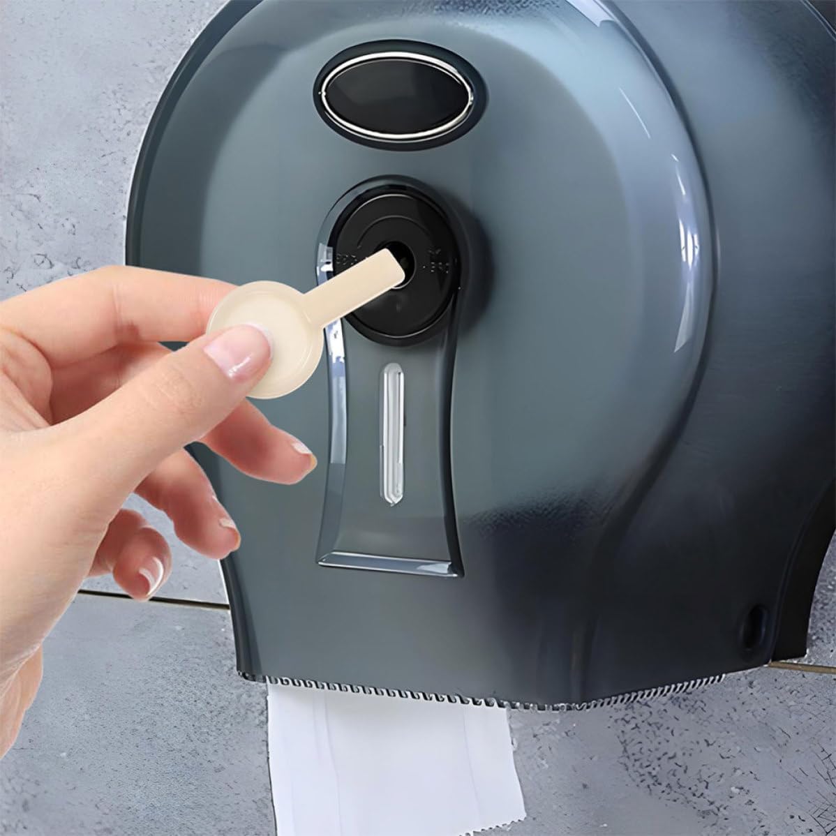 ORFOFE 2 Pcs Plastic Paper Towel Dispenser Key for Toilet Paper and Tissue Holder Locks, Sturdy and Tamper-Resistant Design, Simple Elegant Beige Accessory for Commercial Use