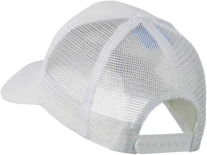 e4Hats.com 6 Panel Mesh American Flag White Patch Cap - Image 2