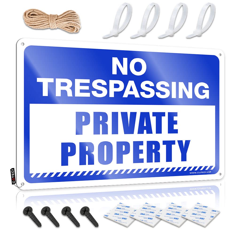 Mwfkkaddb Boys One Color Funny Patio Decor No Trespassing Private Property Tin Sign Funny Poster Sign Backyard Bar Decor(30X40cm)