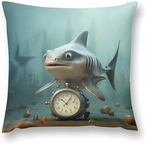 Miniatura 2 de HighonHi Funda de cojín de 12 x 12 pulgadas, diseño de tiburón, para exteriores, cuadrada, decorativa, para amantes de los animales del océano,
