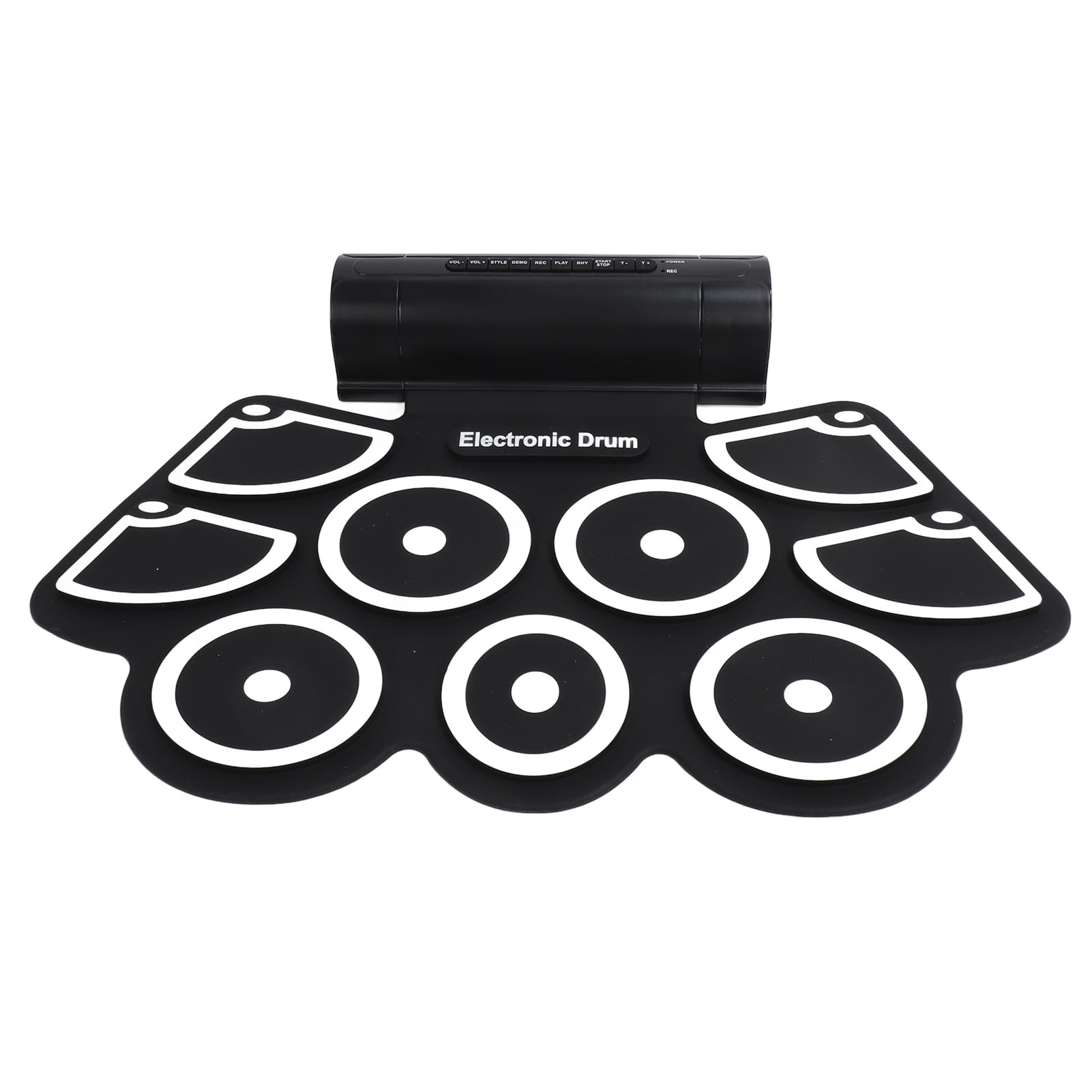 Elektronisches Schlagzeug Set, 9 Pads, Aufrollbares Schlagzeug Pad, Elektrisches Schlagzeug Set, USB MIDI Schnittstelle, Elektronisches Schlagzeug Pad mit 2 Drumsticks, 2