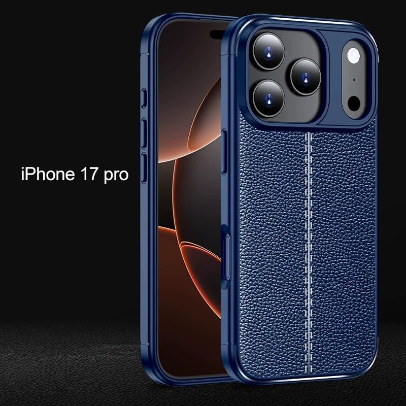 Coque iPhone 15 Plus silicone bleu marine grainé premium