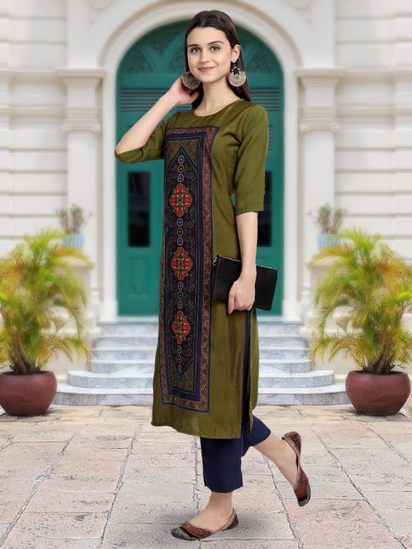 Tee Projekt Printed Crepe Kurti For Women Ll Modern Kurtis For The Trendy You (Pack Of 6)