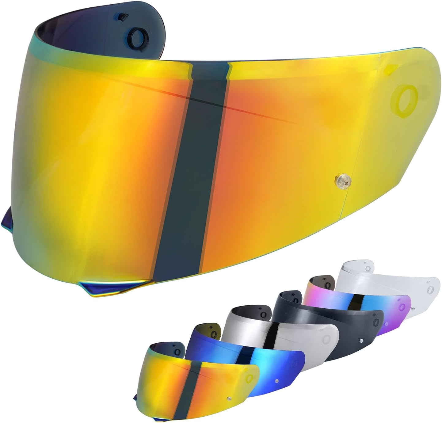 VCOROS I90 Helmet Shield Replacement, I90 Helmet Visor Shield Compatible with HJ-33 Helmet Accessories (Chrome Red)