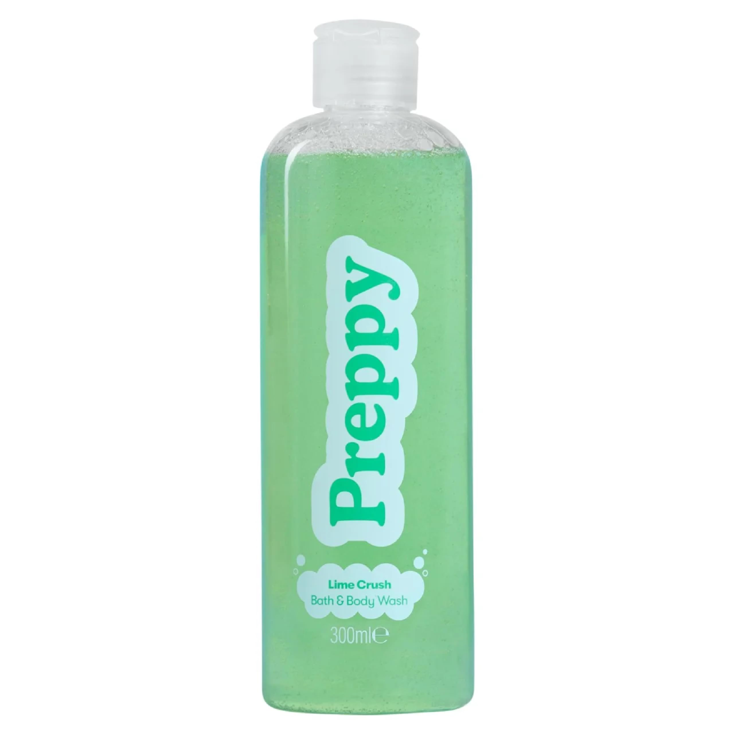 Preppy Bath & Body Wash - 300ml, Zesty Body Wash, Hydrating & Moisturising Kids Body Cleanser, Suitable for Dry & Sensitive Skin, Sulphate & Paraben Free, Lime Crush Scent