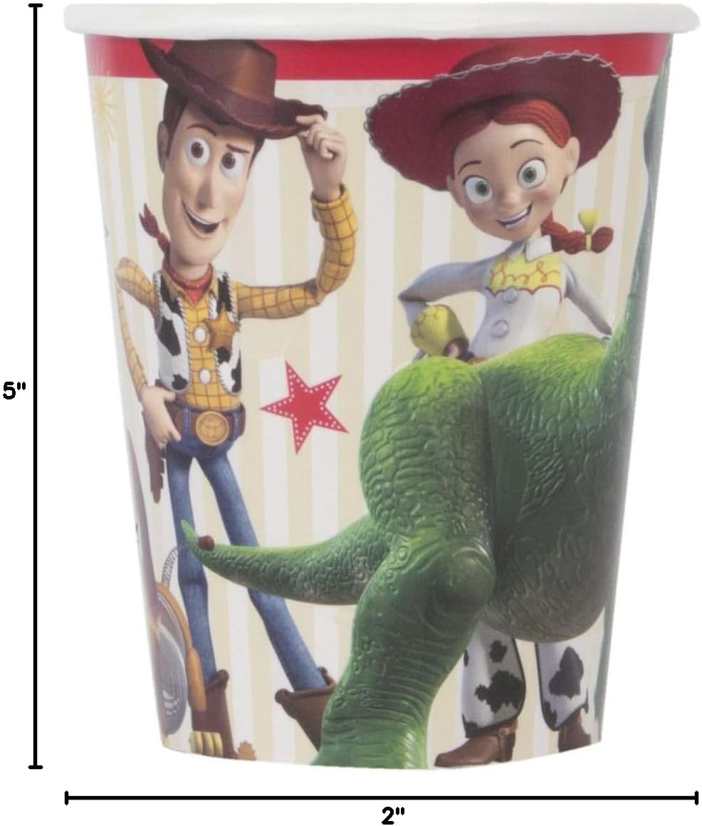 Unique Disposable Paper Cups - 9 Oz, Disney Toy Story 4, 8 Pcs