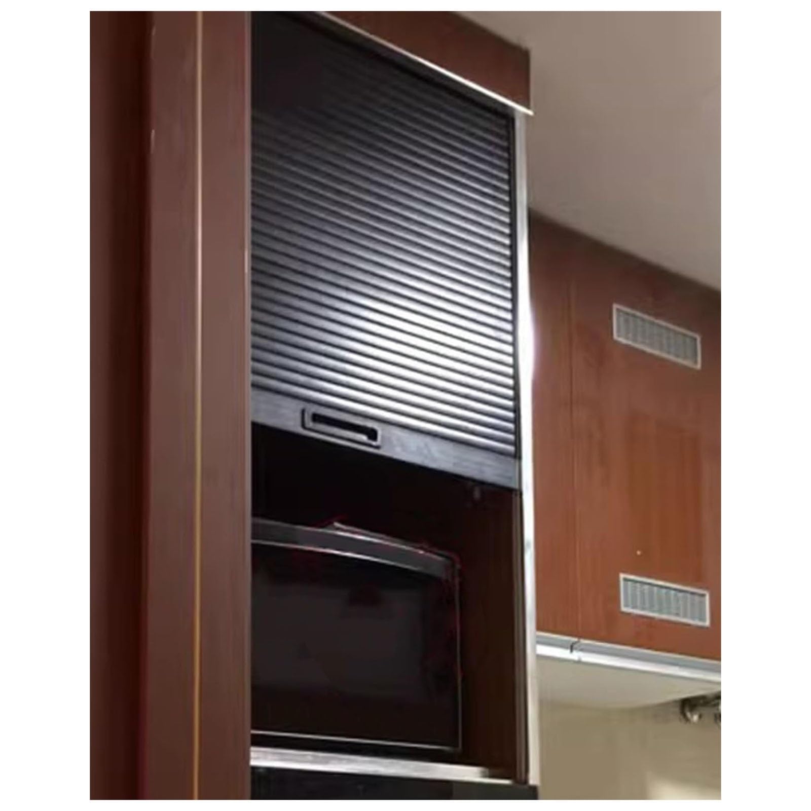 Sliding Door, Foldable Replacement Panel for Storage Cabinet, Customizable ABS, Easy to Install with Assembly Hardware