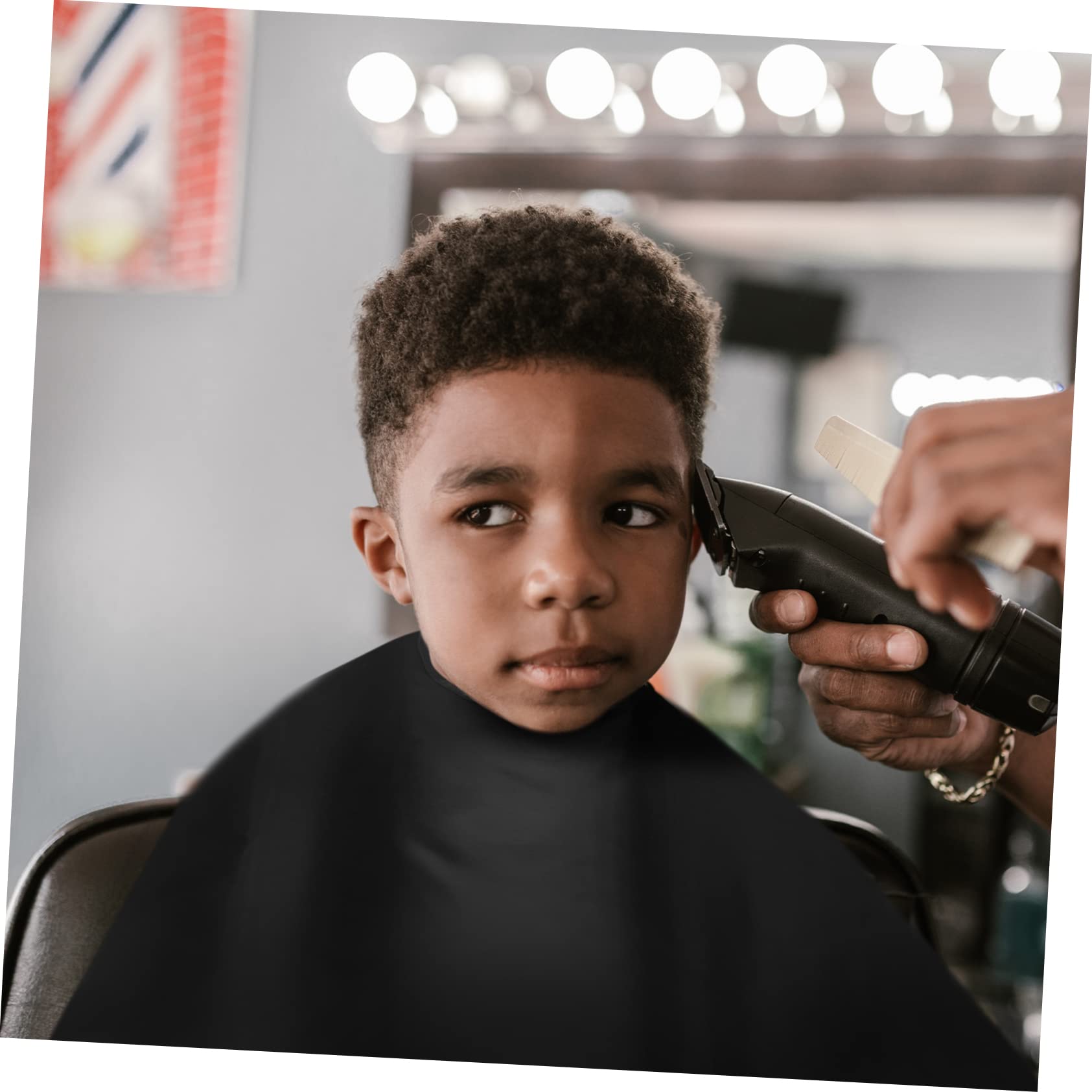 Mikinona 3sätze Friseurumhang Für Herren Wasserdichter Haarschnitt Umhang Mit Nackenschneiderbürste Professionelles Friseur Zubehör Für Salon Und Zuhause Teilig