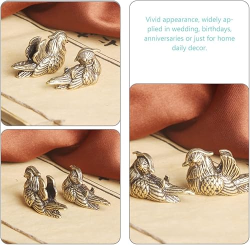 Miniatura 5 de Estatua de mandarín para decoración del hogar, 1 par, Feng Shui, mandarín chino, Yuan Yang, pájaros, estatua, escultura, animales, coleccionables,