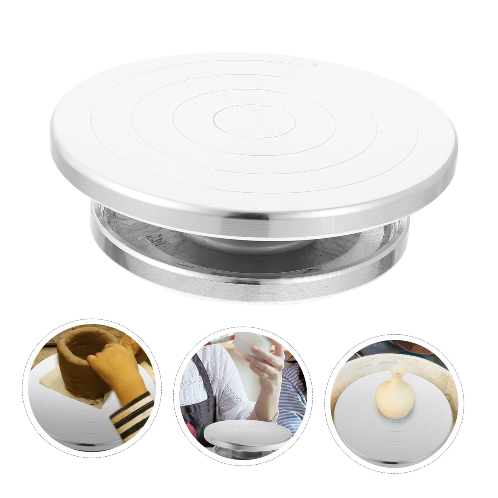 Plato Giratorio de Cerámica para Manualidades Aleación de Aluminio, Operación Simple y Conveniente para Modelado de Arcilla en Artesanía