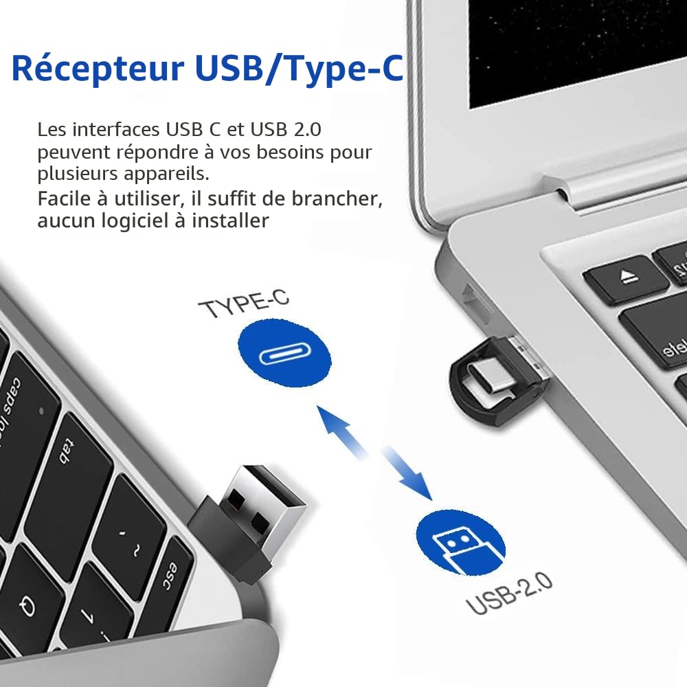 Powerpoint, 2.4GHz USB Presentation Cliqueur Zapette Powerpoint Pointeur Slide Télécommande de Présentation sans Fil pour Ordinateur PC Portable