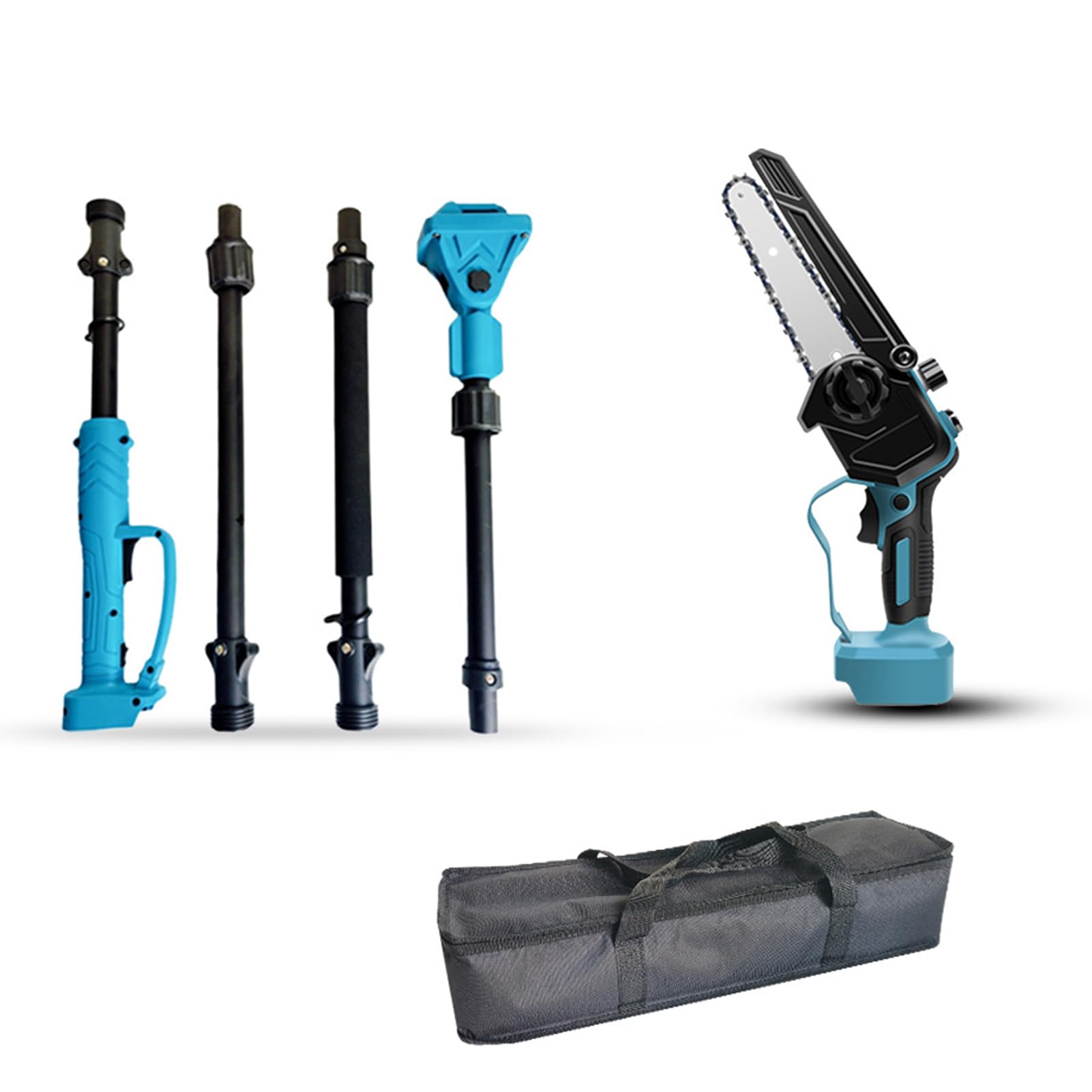 Bewinner Electric Pruning Extension Pole, 2 in 1 Cordless Pole Pruning Shears High Branch Pole Handle, Manual Branches Trimmer Tree Branch Garden Tools Loppers Extendable Height Adustable