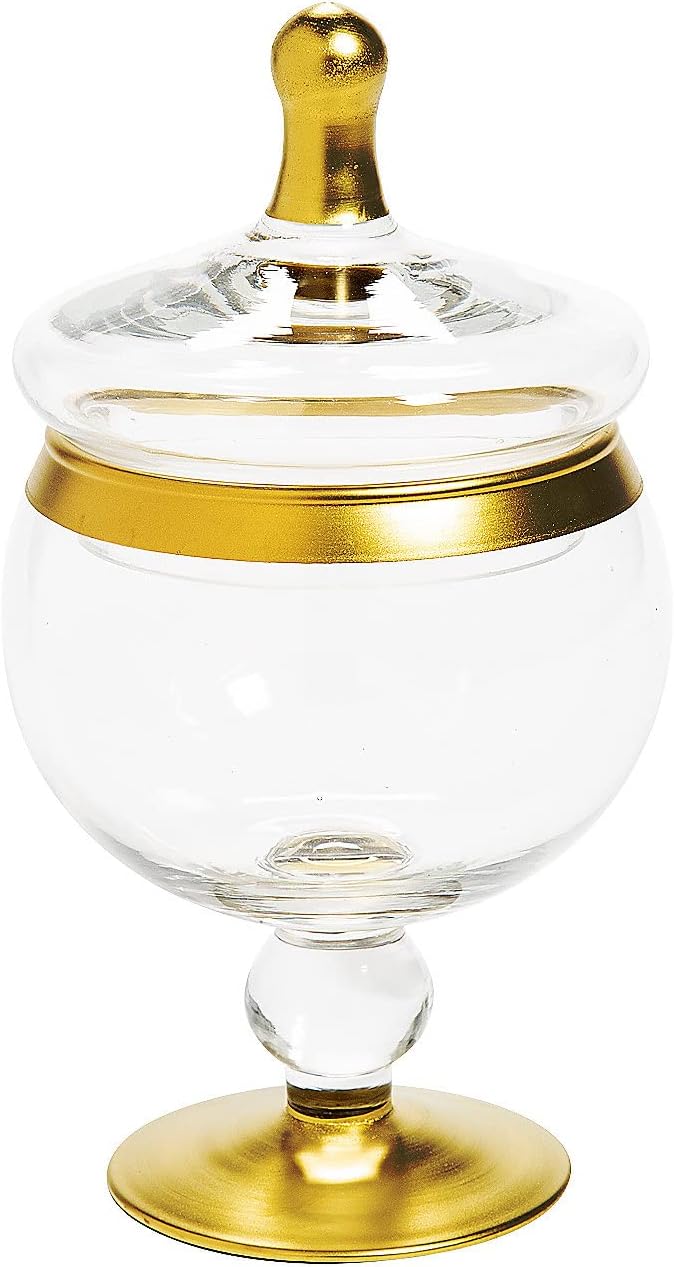 Fun Express Apothecary Jars with Gold Trim, 3 Piece