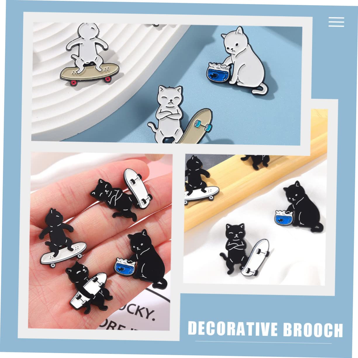 minkissy Teiliges Katzen Badge Cartoon Anstecker Für Kleidung Taschen Kreative Dekoration Für Frauen Gemischte Designs