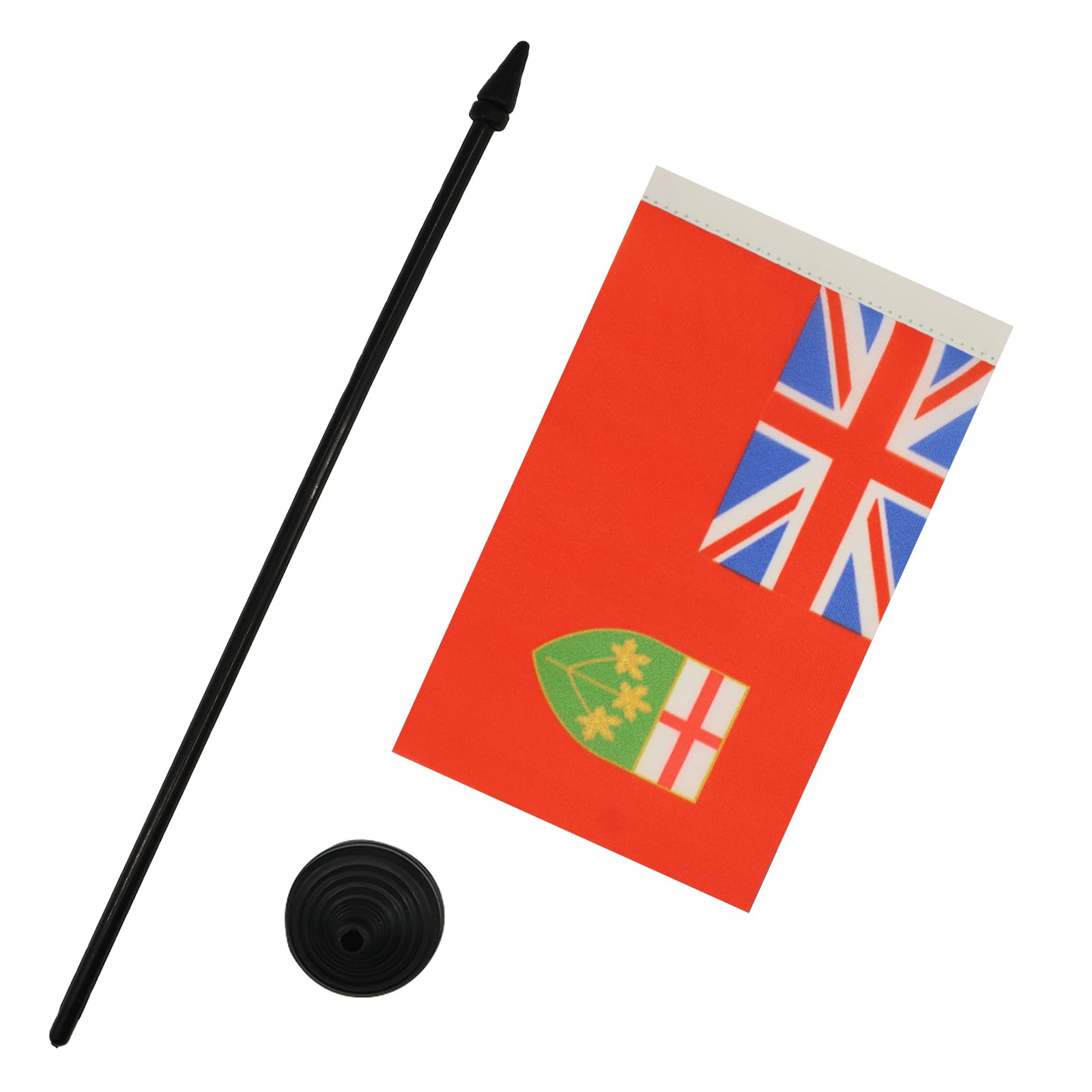 AZ FLAG, Ontario Table Flag 4'' x 6'', Canadian region of Ontario Office Mini Banner 100% Polyester 15 x 10 cm - Image 3