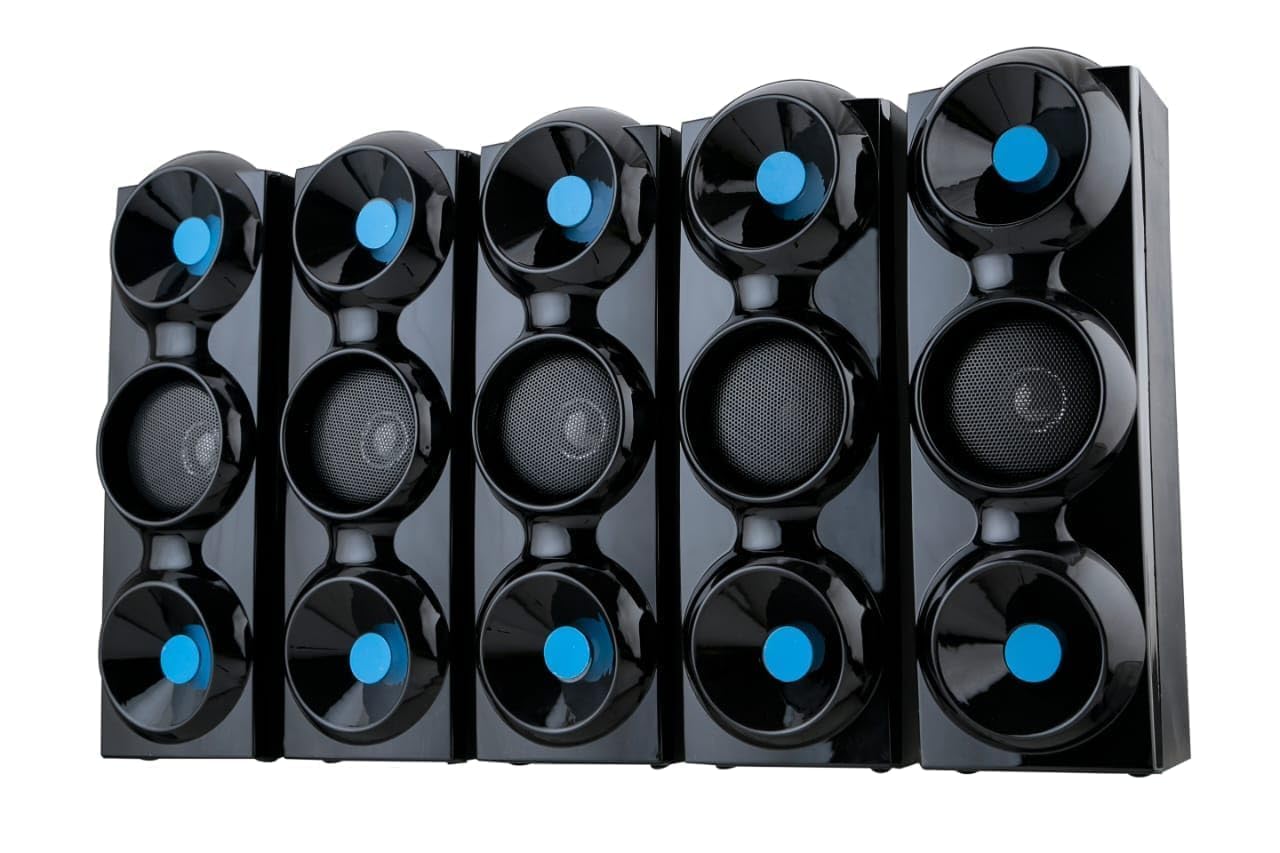 9 CORE|Black Jumbo Home Theatre 5.1 Channel or Wall Mount Satellites. 6 inch subwoofer Multimedia Connectivity Bluetooth,Fm,USB,Aux. Compatible with Smart tv,Laptop,Smart mobiles,Gaming Console etc 3