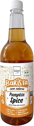 Skinny Food Co Pumpkin Spice Coffee Syrup - Zero Calorie 1L - Sugar Free Coffee Syrup Pumpkin Spice For Tea, Hot Chocolate, Fruit, Baking, Protein Drinks - Vegan-Friendly, Gluten-Free & Fat-Free - Pumpkin Spice - 1 l (Pack of 1)