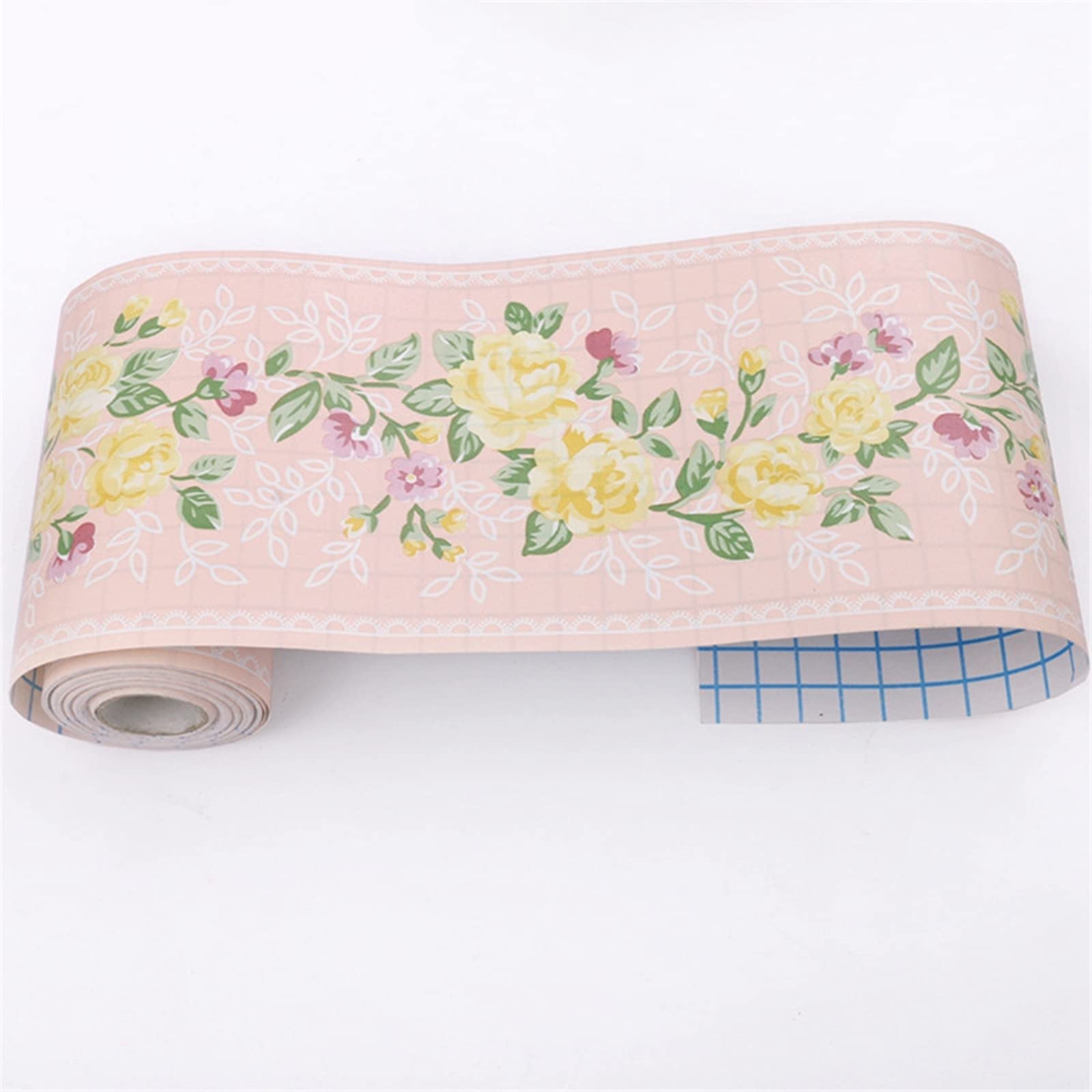 Sdsdgrw Pink Rose Wallpaper Border, Wallpaper Border Stickers Pvc Peel And Stick Multicolor(Pink Rose)