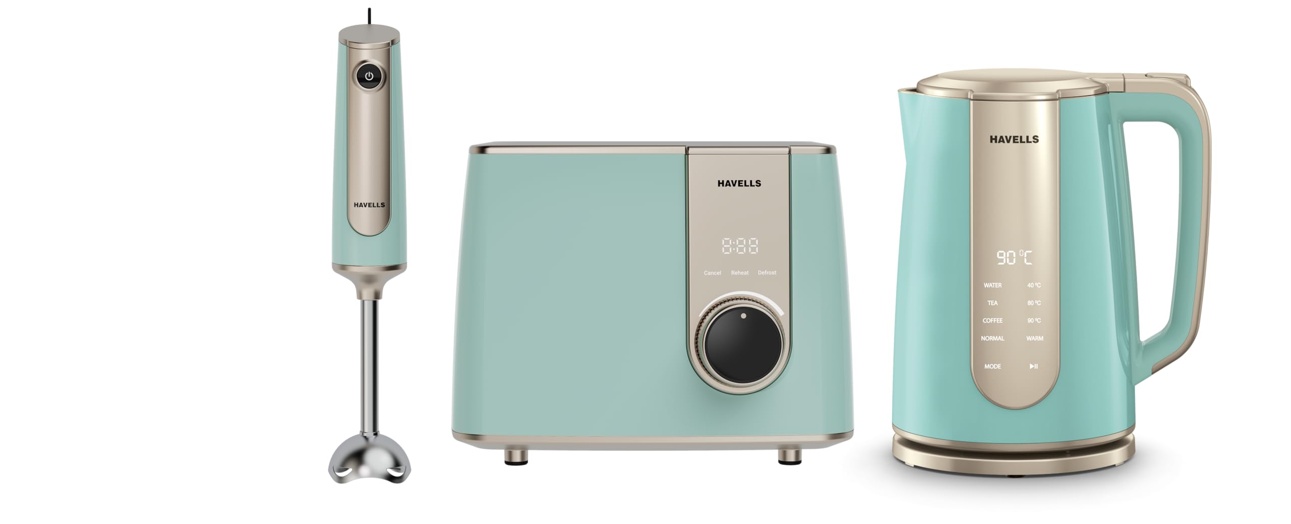 Havells Craft Breakfast Master Combo for Premium and Modern Kitchens |Hand Blender + Toaster + Kettle | Perfect Kitchen Companion and Gifting Range (Blue & Golden)-image-14