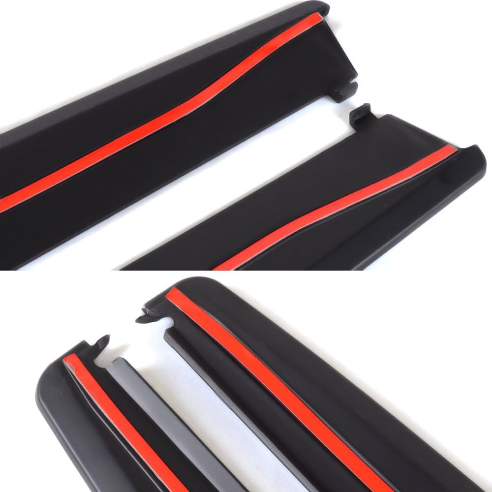 Side Skirts Compatible with 2012-2018 F30 3 Series, M-Tech Style Unpainted Black Exterior Side Bottom Line Extensions Splitter Lip by IKON MOTORSPORTS, 2013 2014 2015 2016 2017