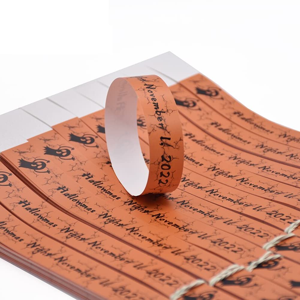 Bracelets D'Identification Tyvek Personnalisables - Lot De 50 - Étanches - Pour Événements, Fêtes, Clubs