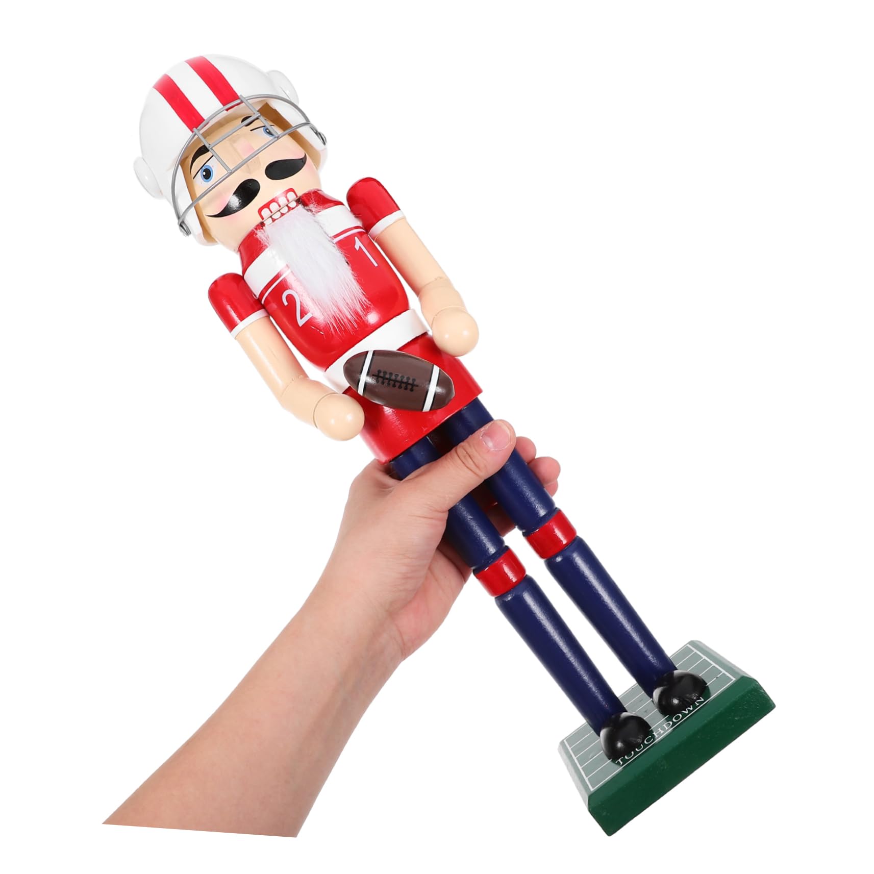 Cabilock Figura De Cascanueces De Madera Decoración De Jardín 38cm Diseño Deportivo