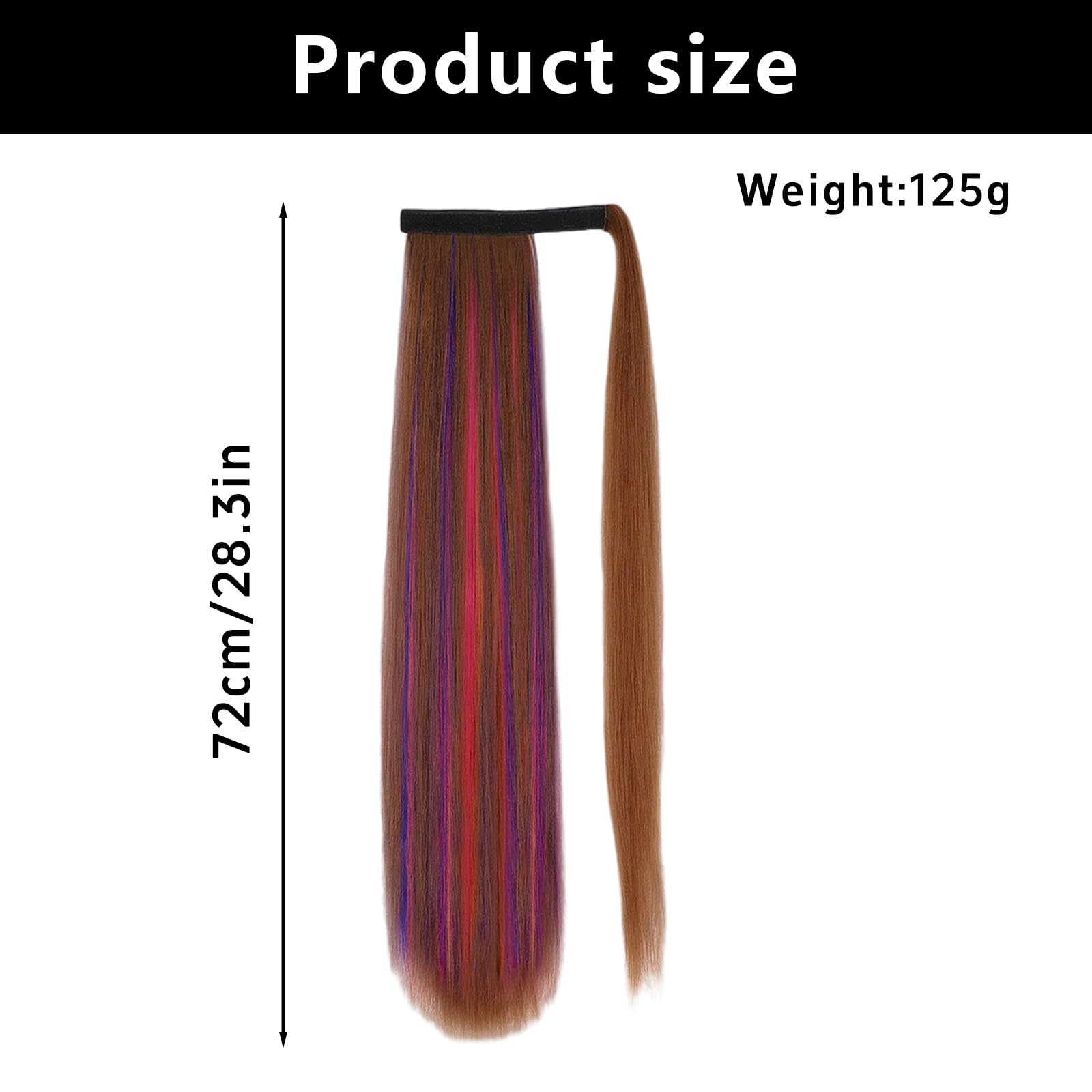Clip In Ponytail Hair Extensions Straight Hair Extensions Clip In Pony Tail Hairpieces for Women 3418, FH003418 - Image 3