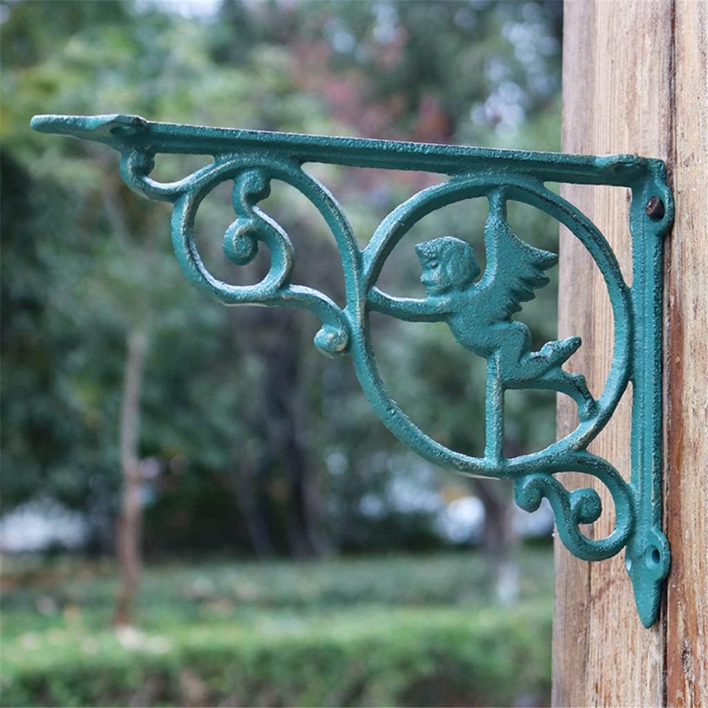 Antique Gold Blue Angel Cast Iron Triangular Fixing e Home Garden Decor Vertical Angle Wall Support Iron e Hook