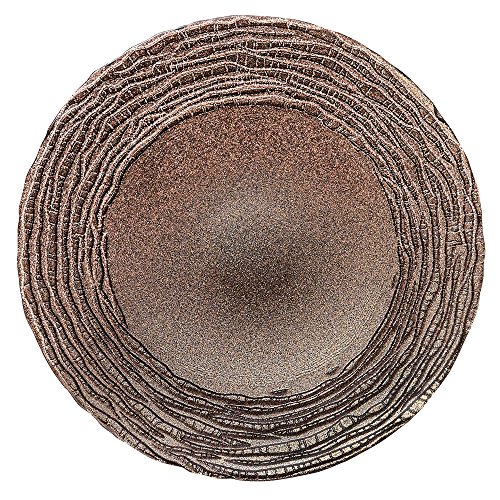 Set de 6 Platos base Marrakesh de vidrio 32 cm bronce miniatura 3