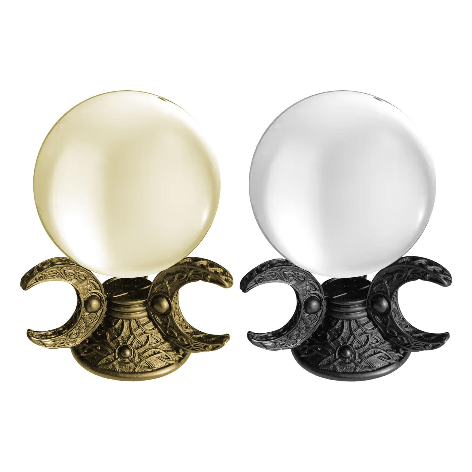 AHANDMAKER Espositore A Forma Di Mano In Resina Marrone | Supporto Per Sfere Di Cristallo, Pietre, Lampade Lunari E Figurine - 2