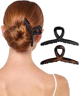 Kitsch Recycled Plastic Classic Claw Clips for Hair, Large Hair Clips for Women, Loop Hair Claw Clips for Thick Hair Thin Hair, Claw Hair Clips, Hair Accessories for Women - 2pc Set