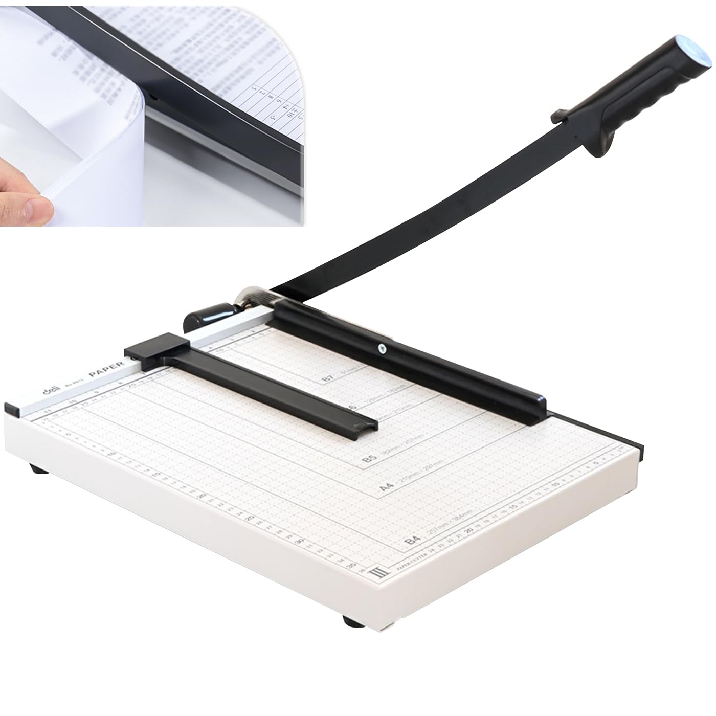 Taglierina per Carta a ghigliottina in Metallo, taglierine manuali Professionali B5/a4 da 12" con Righello Guida Regolabile e Blocco Lama, taglierina per Carta per casa, Ufficio, Scuola