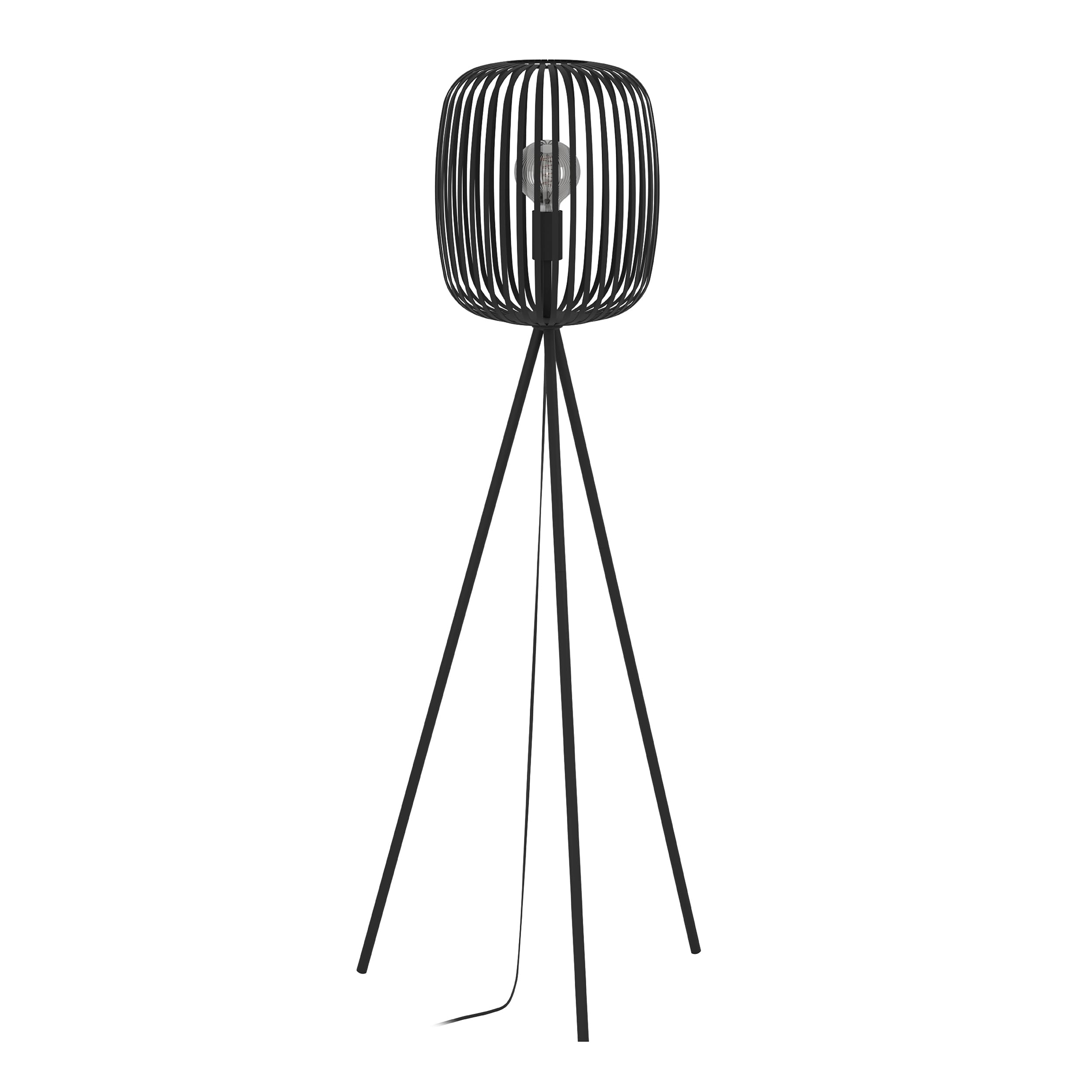 EGLO Stativ Stehleuchte Romazzina, Dreibein-Stehlampe aus Metall in Schwarz (E27, max. 40 W, 140,5 cm)
