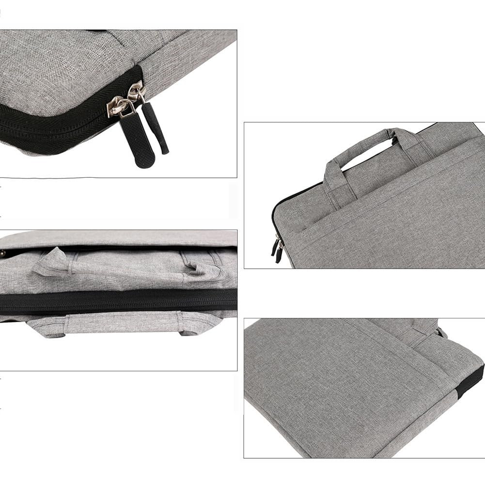 Hixingo Modo Borsa per Laptop 13 14 15 Pollici, Impermeabile Borsa PC Portatili Borsa Notbook Borsa a Tracolla con Cinghia per Trolley Multifunzionale Borsa Messenger (13,Grigio