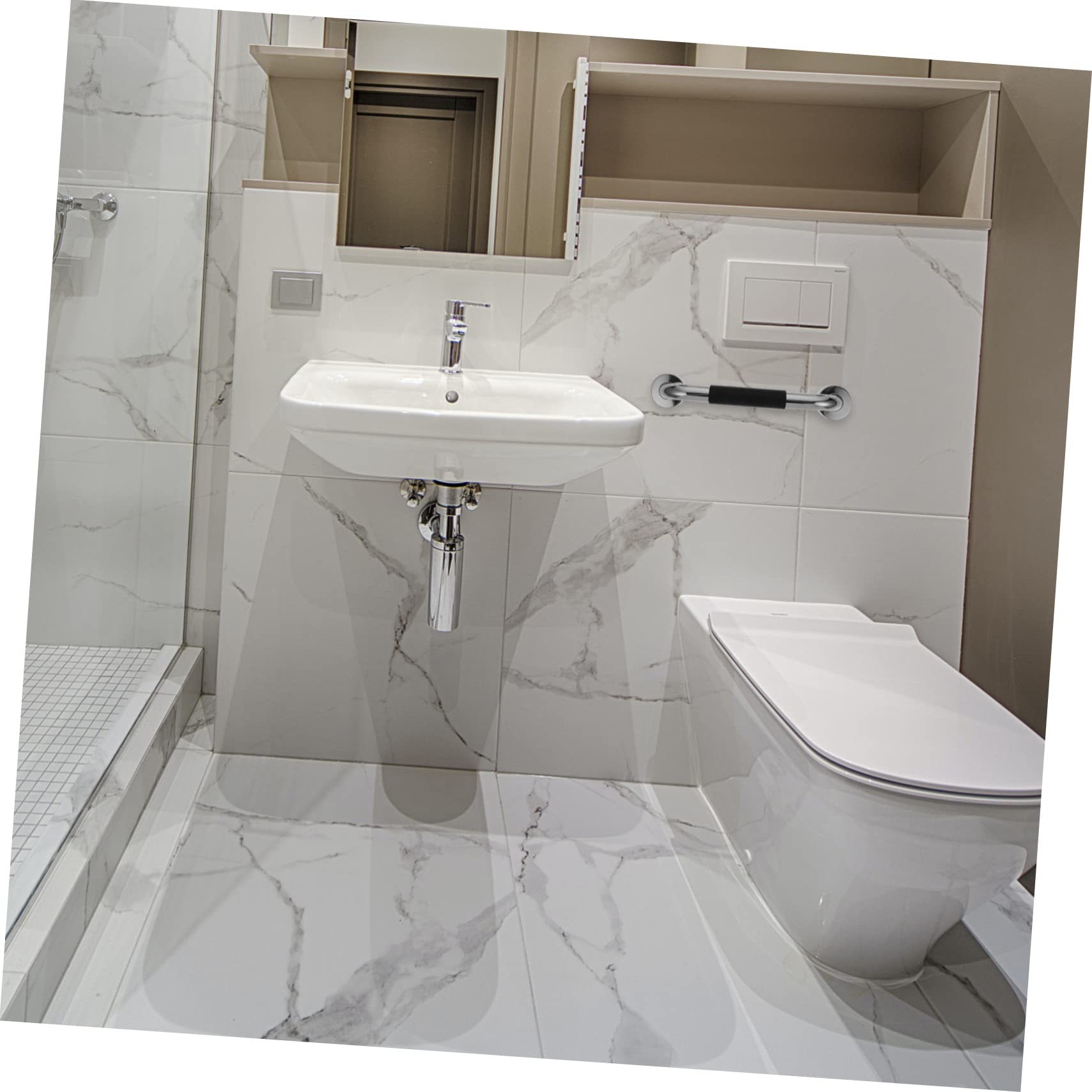 HOODANCOS 2pcs Durable Bathtub Handrails Non Slip Safety Grab Bars for Elderly Bathroom Armrests for Stability Support Handles for Showers and Toilets