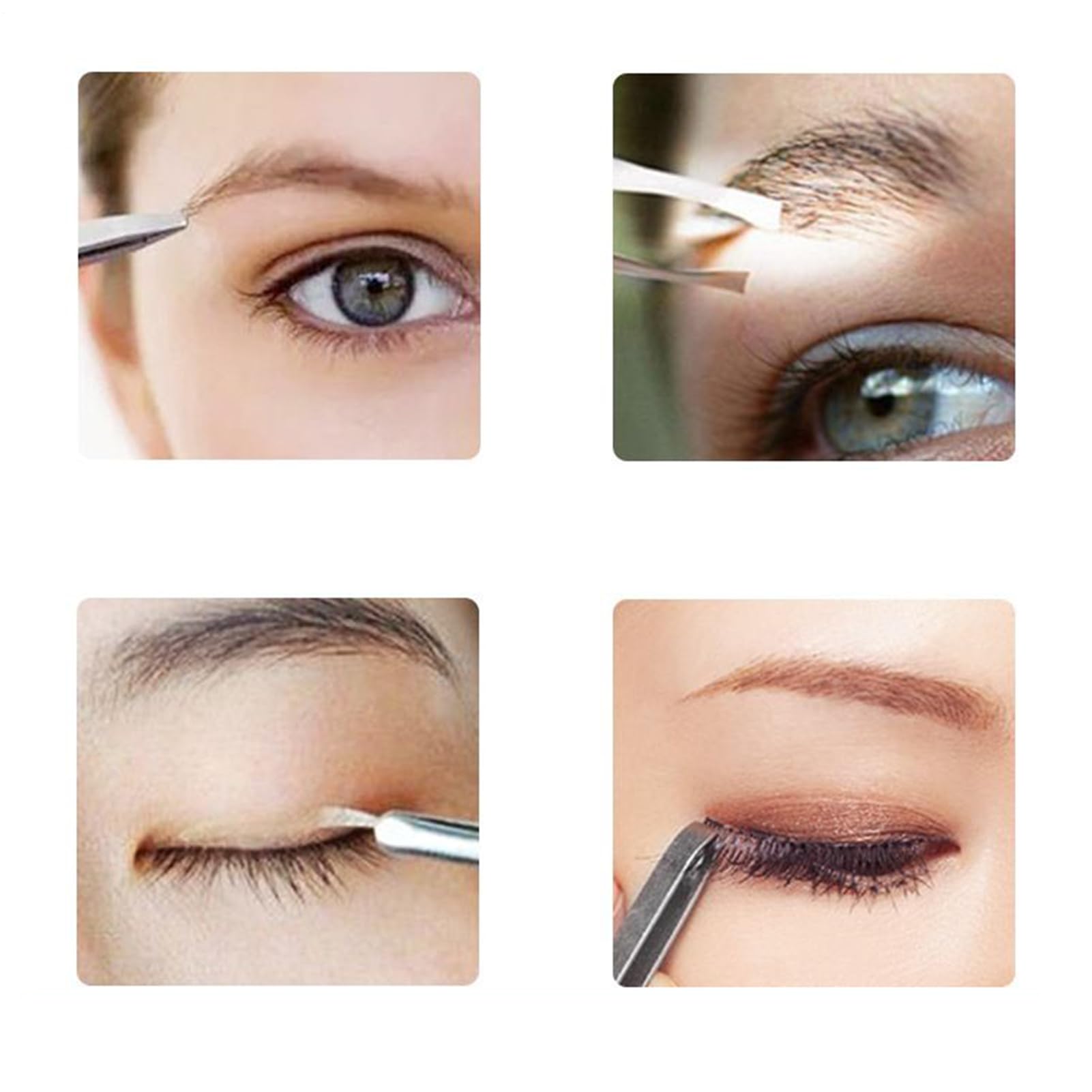 Pinzette illuminate per sopracciglia Acciaio Inossidabile Depilazione | Pinzette inclinate con luce da donna per viso Rimuovi superflui e incarniti con strumenti di trucco