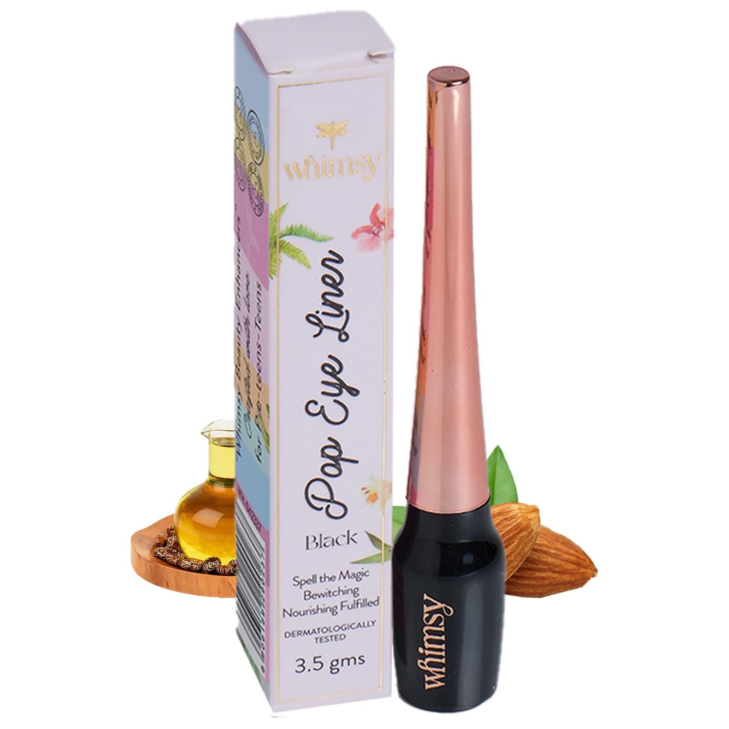 Safe, Organic, Water Washable Pop Eyeliner for Girls|Matte Finish Liquid Eye Liner for Girls|Long Lasting Eye Makeup|Safe Eye Makeup for Kids|Smudge-proof|Quick Drying Eyeliner (Black)-picture-35
