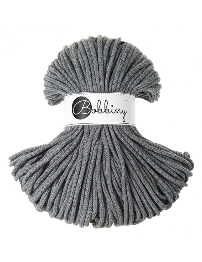 Bobbiny Premium 5mm Braided Macrame Cord (Steel) 50m — image 1