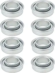 8 peças de rolamentos de roda resistentes OD35mm ID 20 mm A 12 mm para a maioria dos modelos de carrinho de serviço pesado prata