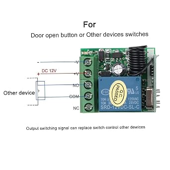 DC 12 V Tek Kanallı Röle Modülü Evrensel Olmayan Anahtar RF Röle Alıcı+1 Uzaktan Kumanda