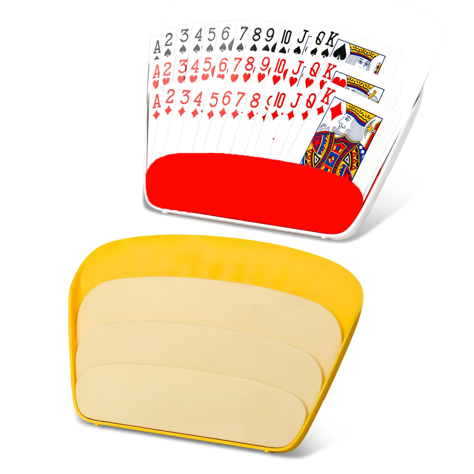 LIZMSIE Card Holders for Playing Cards, Playing Card Holders, Stands Decks W/Foldable Tabletop Stand, 3 Layers Design for Poker UNO Cards, Playing Card Accessories, Set of 2