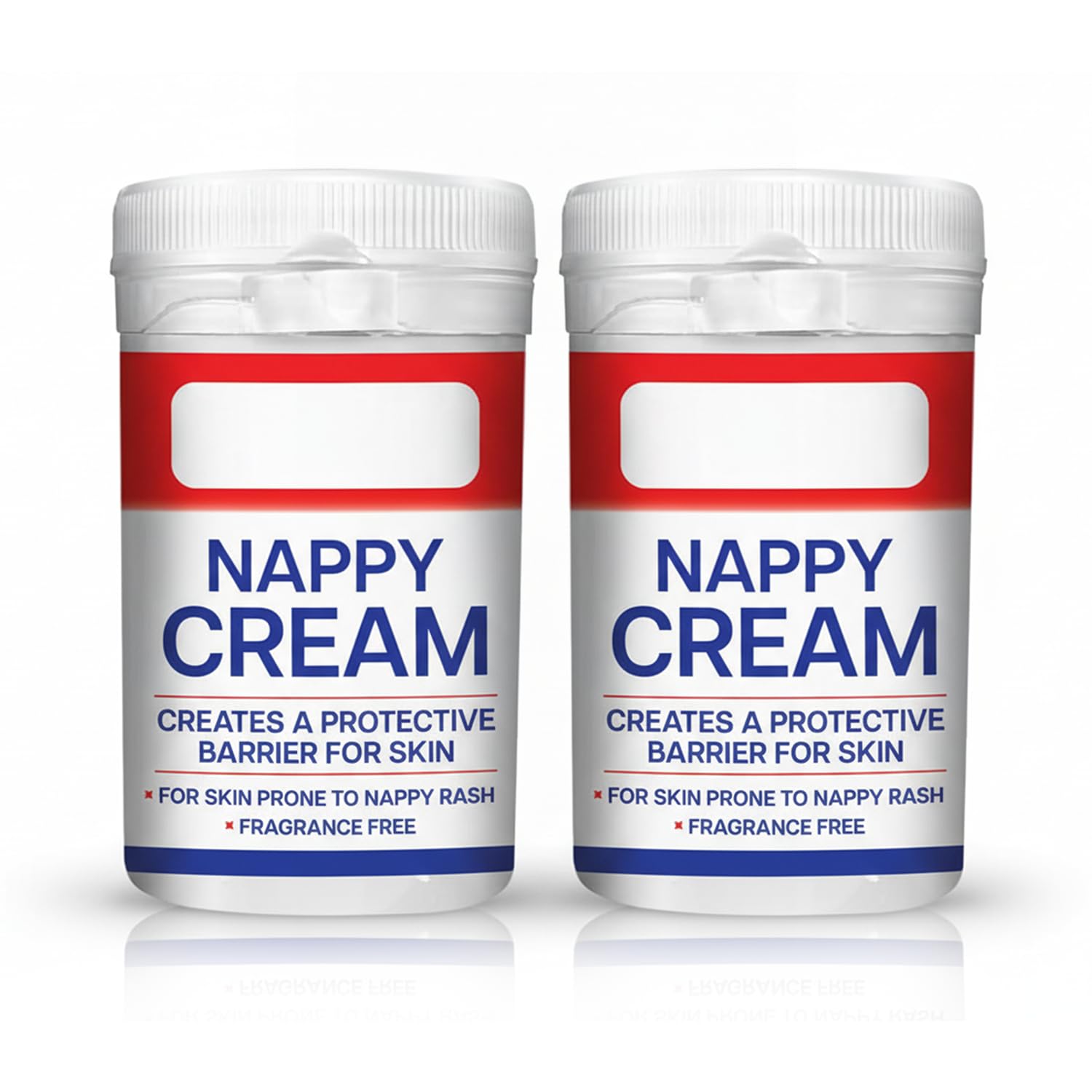 Nappy Rash Cream Pack of 2 x 125g | Fragrance-Free Barrier Cream with Zinc Oxide for Babies | Moisturising Protective Skin Care for Sensitive Skin
