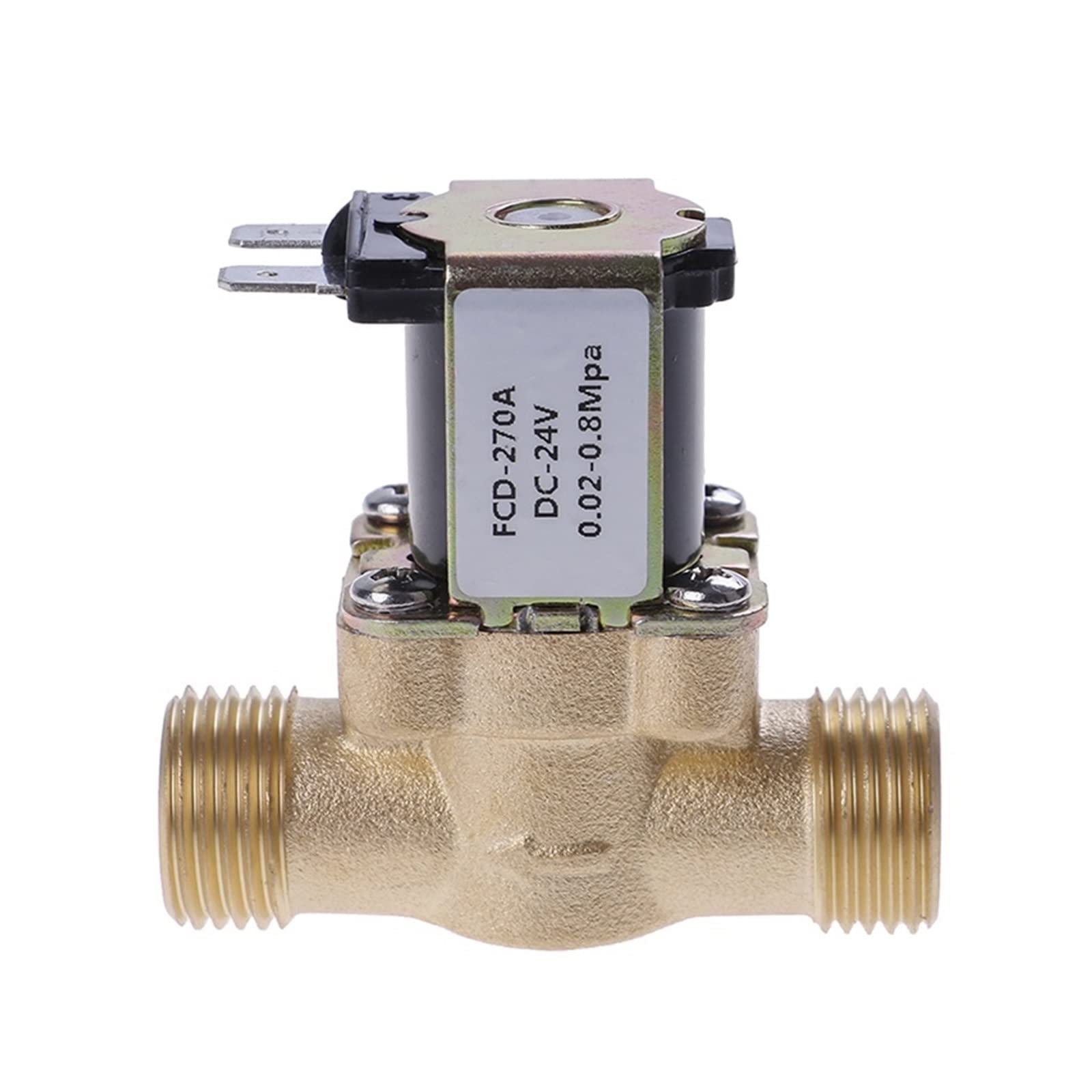 QRUYHBAJU Withstand high Pressure and Temperature Extremes 1pc G1/2 Brass Electric Solenoid Valve DC 12V 24V AC 220V for Solar Water Heater(Onecolor)