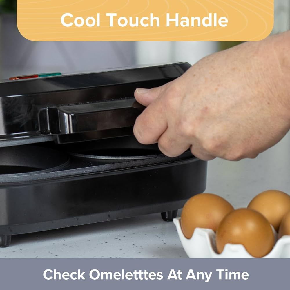 GEEPAS Dual Omelette Maker XL | Non-Stick Deep Fill Cooking | FindTheDeal