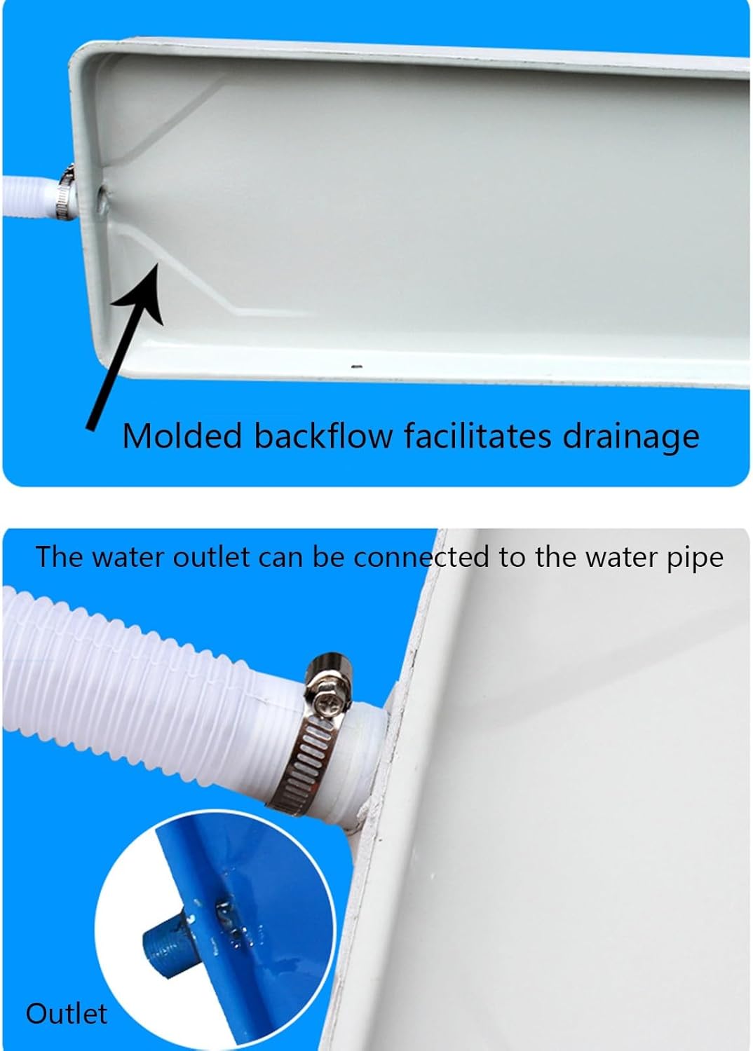 Portable Air Conditioner Drip Pan Tray - Water Collector Pad for Outdoor AC Units (55.5x9.4in) - Durable, Leak-Proof, Easy to Clean, Essential Accessory for Efficient Drainage