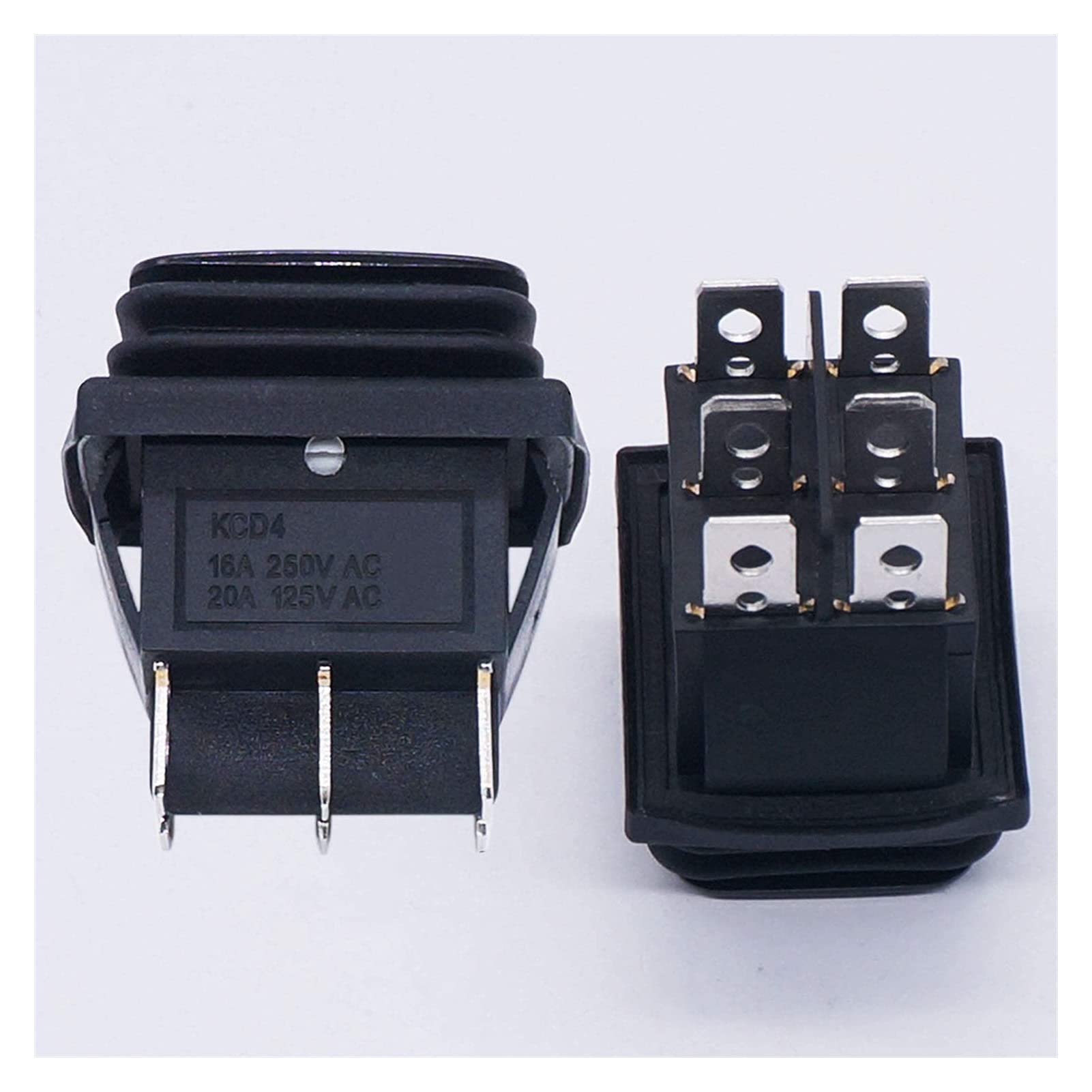 2 stücke Wasserdicht Momentary Wippschalter 6 PINOff3 Position Schwarz 250V/16A 125V/20A