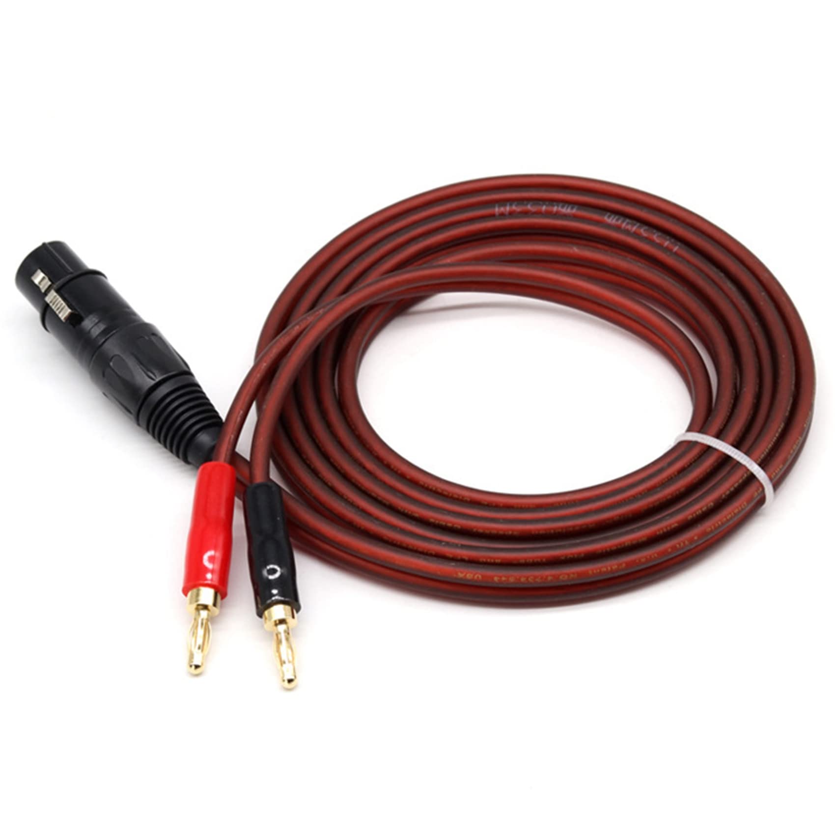 XLR to Banana Speaker Cable,XLR 3 Pin Female to Banana Plugs Audio Cable, Gold-Plated 4mm Plug to XLR3 Pro HiFi